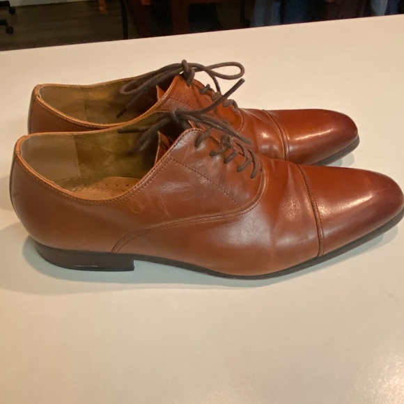 FLORSHEIM Corbetta Cognac Cap Toe Oxfords Leather Mens Sz 12 D - Picture 2 of 16